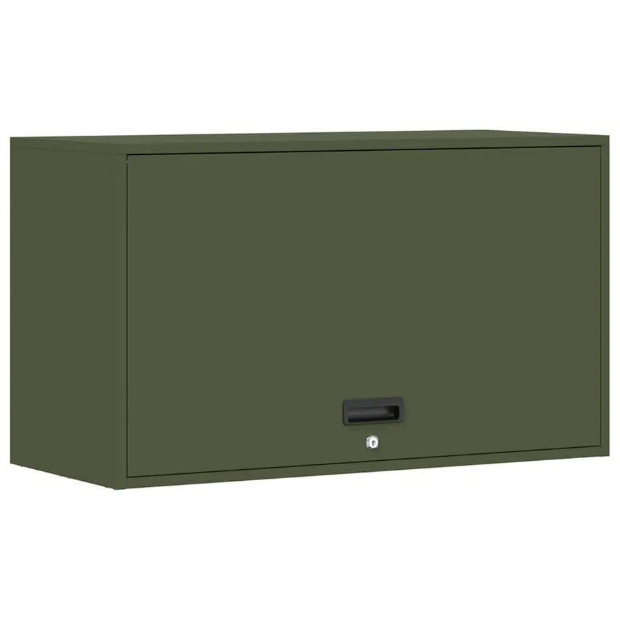 Armoire murale pour garage Vert olive 90 x 40 x 53 cm - 2