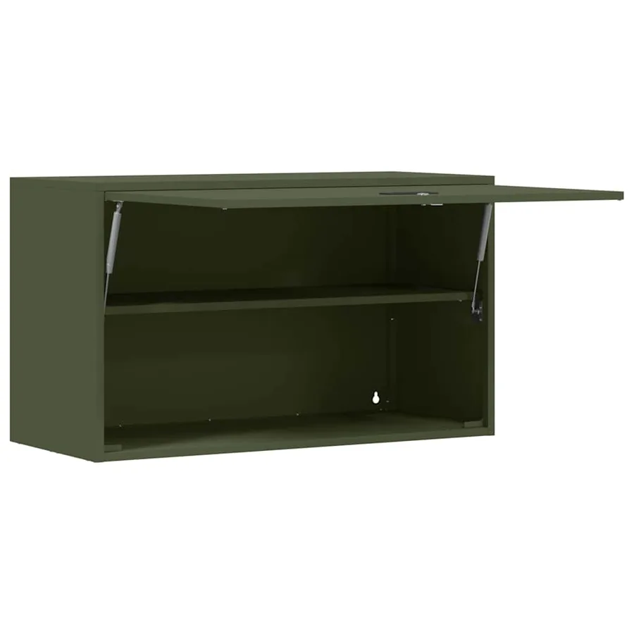 Armoire murale pour garage Vert olive 90 x 40 x 53 cm - 5