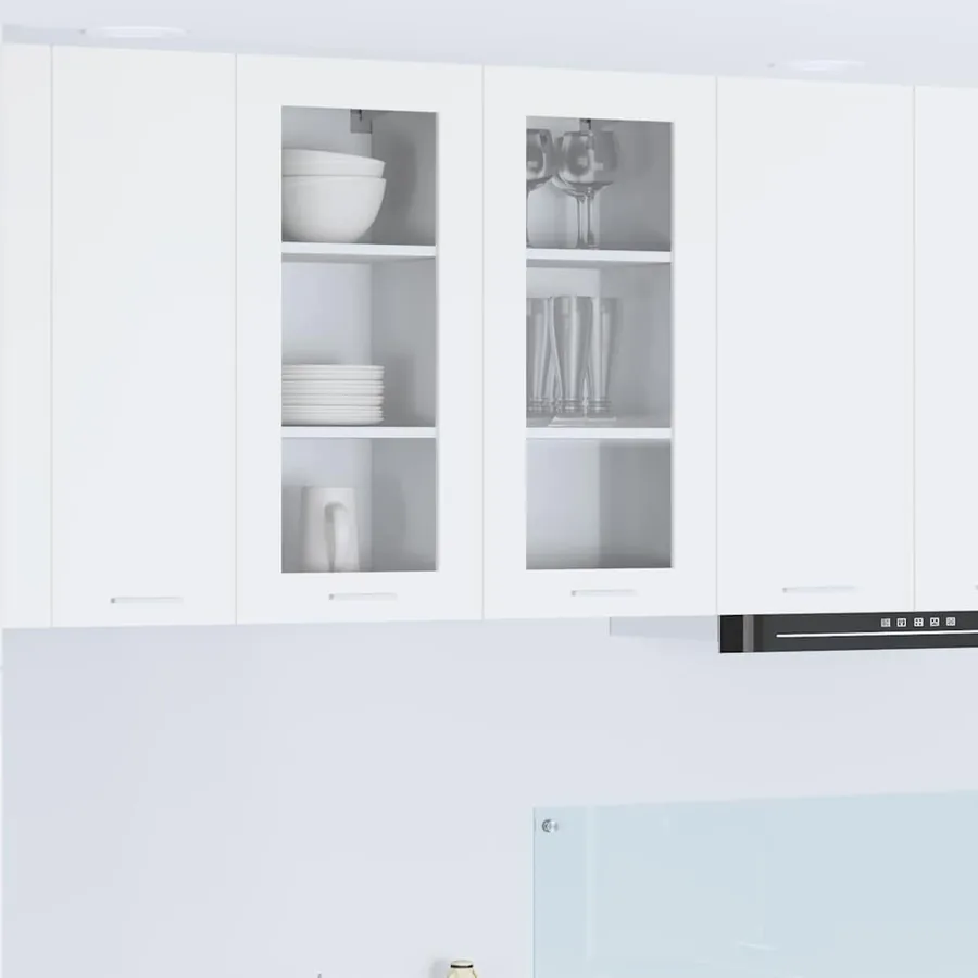 Armoire suspendue 2 pcs Blanc 40 x 31 x 80 cm Bois d'ingénierie