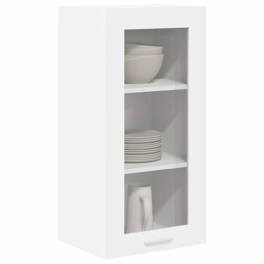 Armoire suspendue 2 pcs Blanc 40 x 31 x 80 cm Bois d'ingénierie - 3