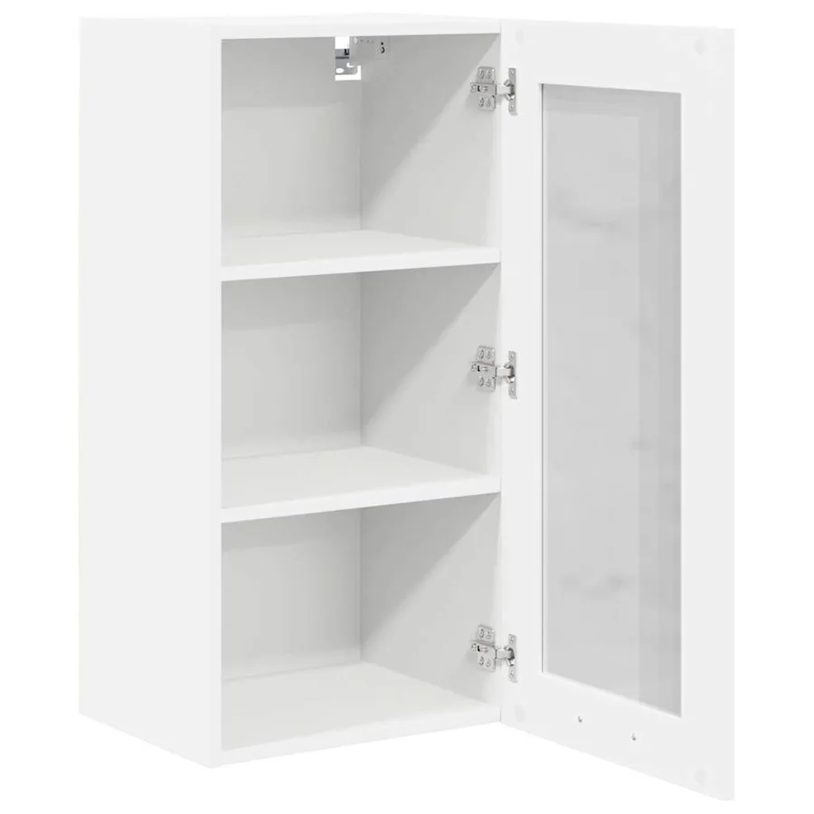 Armoire suspendue 2 pcs Blanc 40 x 31 x 80 cm Bois d'ingénierie - 5