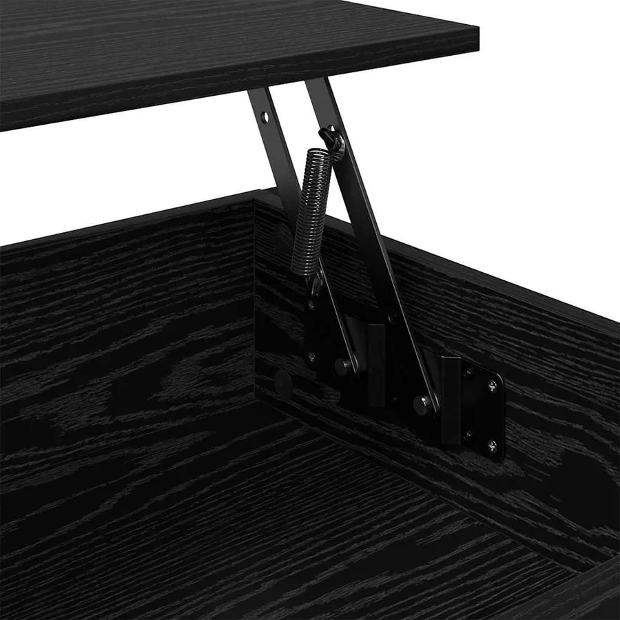 Table basse Chêne noir 100 x 50 x 50 cm Bois d'ingénierie - 10