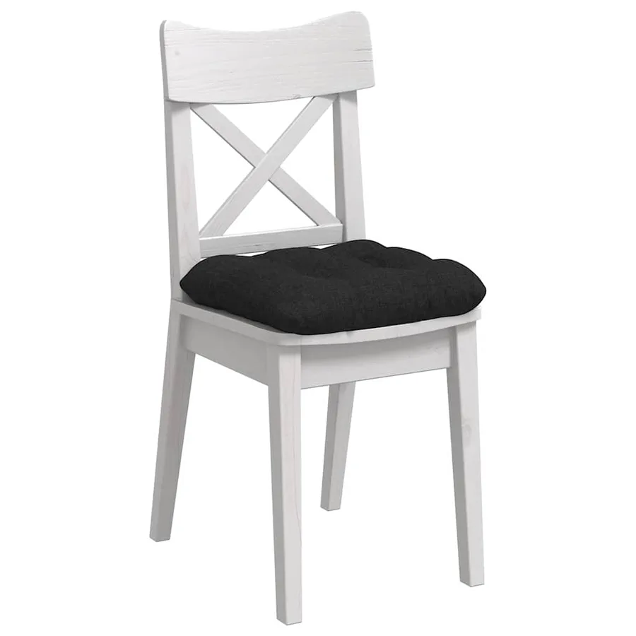 Coussins de siège 4 pcs Noir 45 x 45 x 12 cm tissu - 3