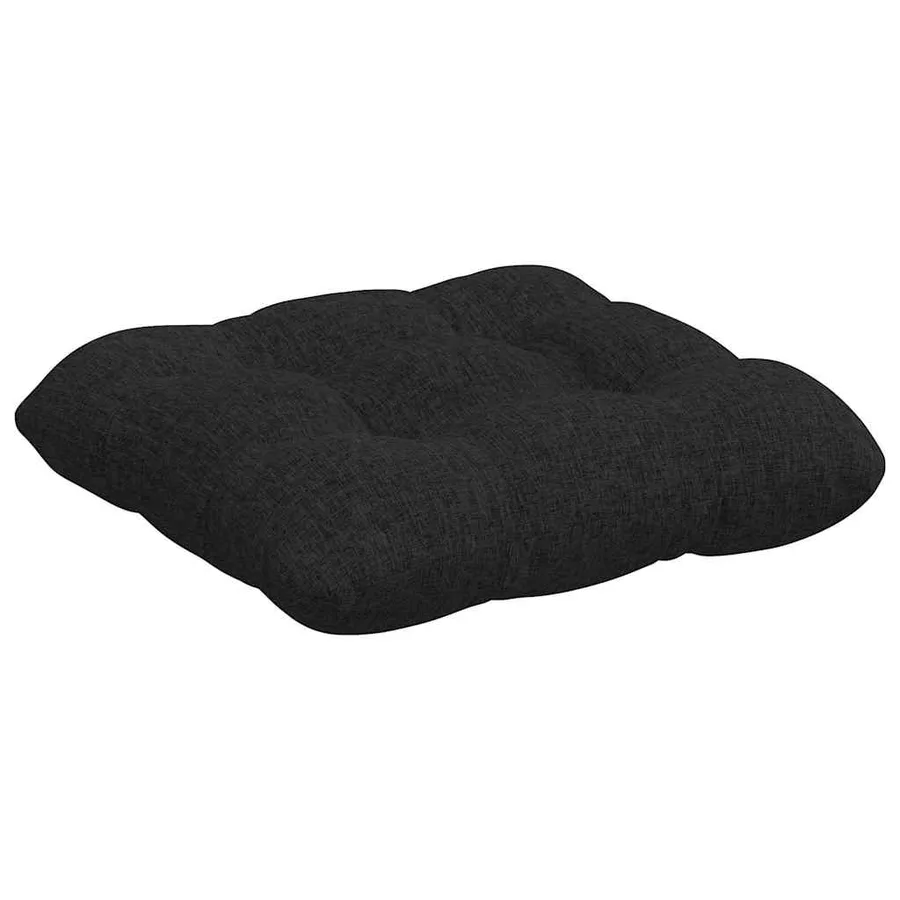 Coussins de siège 4 pcs Noir 45 x 45 x 12 cm tissu - 5