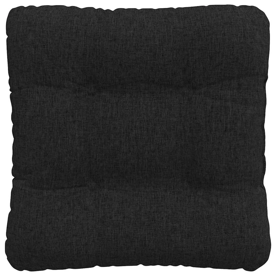 Coussins de siège 4 pcs Noir 45 x 45 x 12 cm tissu - 7