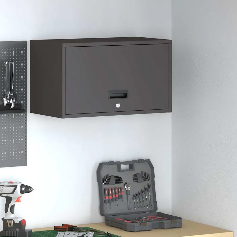Armoire murale pour garage Noir 60 x 33 x 35 cm