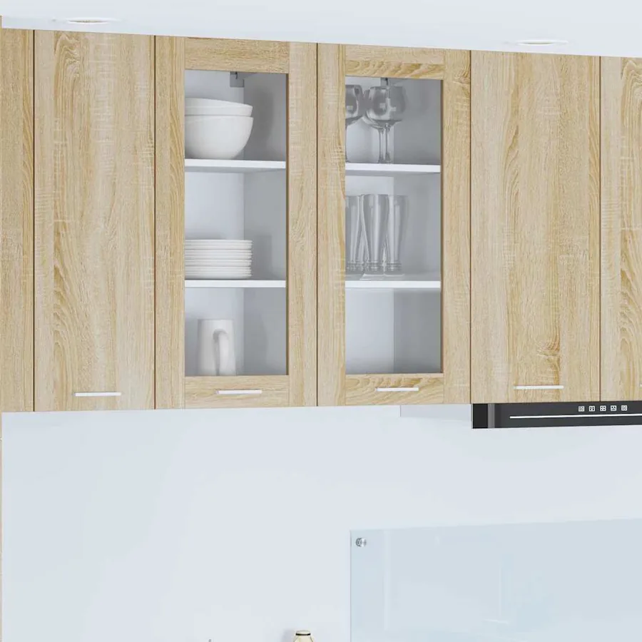 Armoire suspendue avec porte 2 pcs Chêne Sonoma 40 x 31 x 80 cm