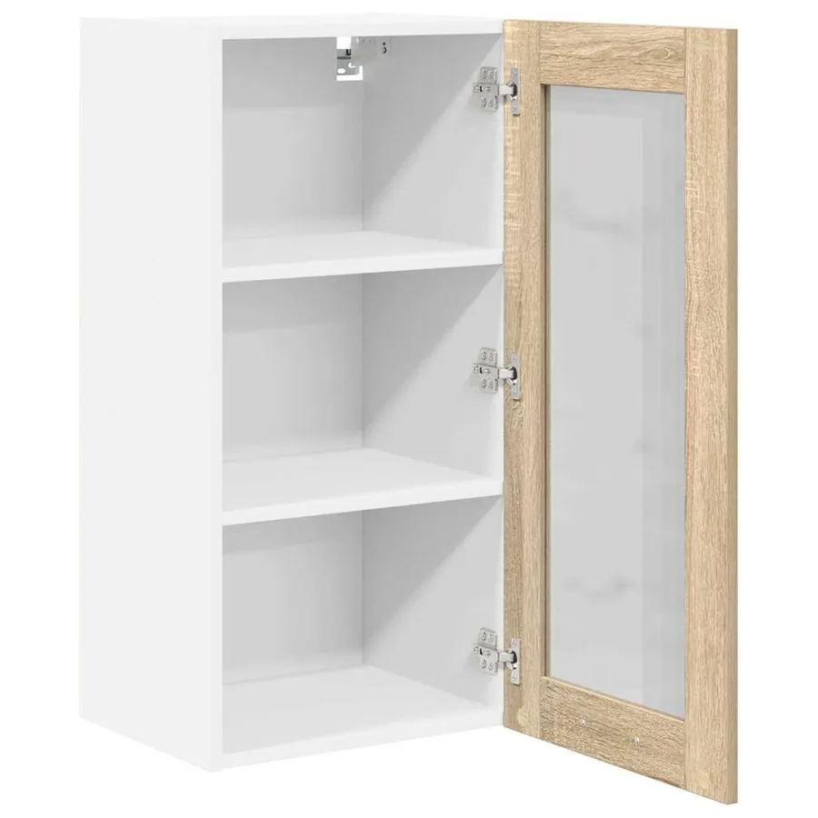 Armoire suspendue avec porte 2 pcs Chêne Sonoma 40 x 31 x 80 cm - 5