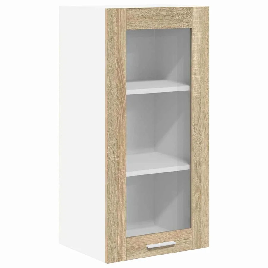 Armoire suspendue avec porte 2 pcs Chêne Sonoma 40 x 31 x 80 cm - 6