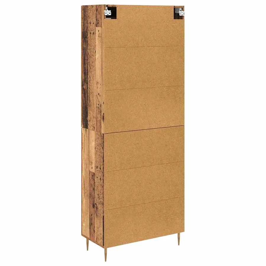 Haut Armoire 2 pcs Bois ancien Bois d'ingénierie - 8