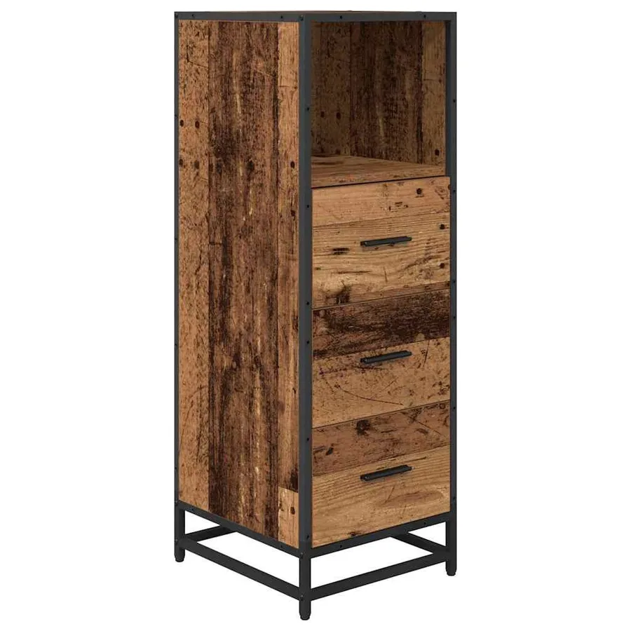Ensemble de mobilier de salle de bain 4 pcs Bois Ancien - 6