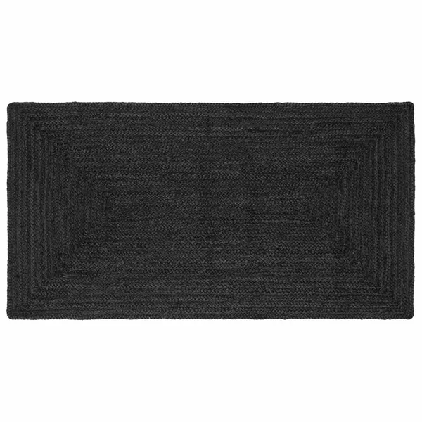 Tapis de surface Rectangulaire Gris foncé 100 x 200 cm Jute