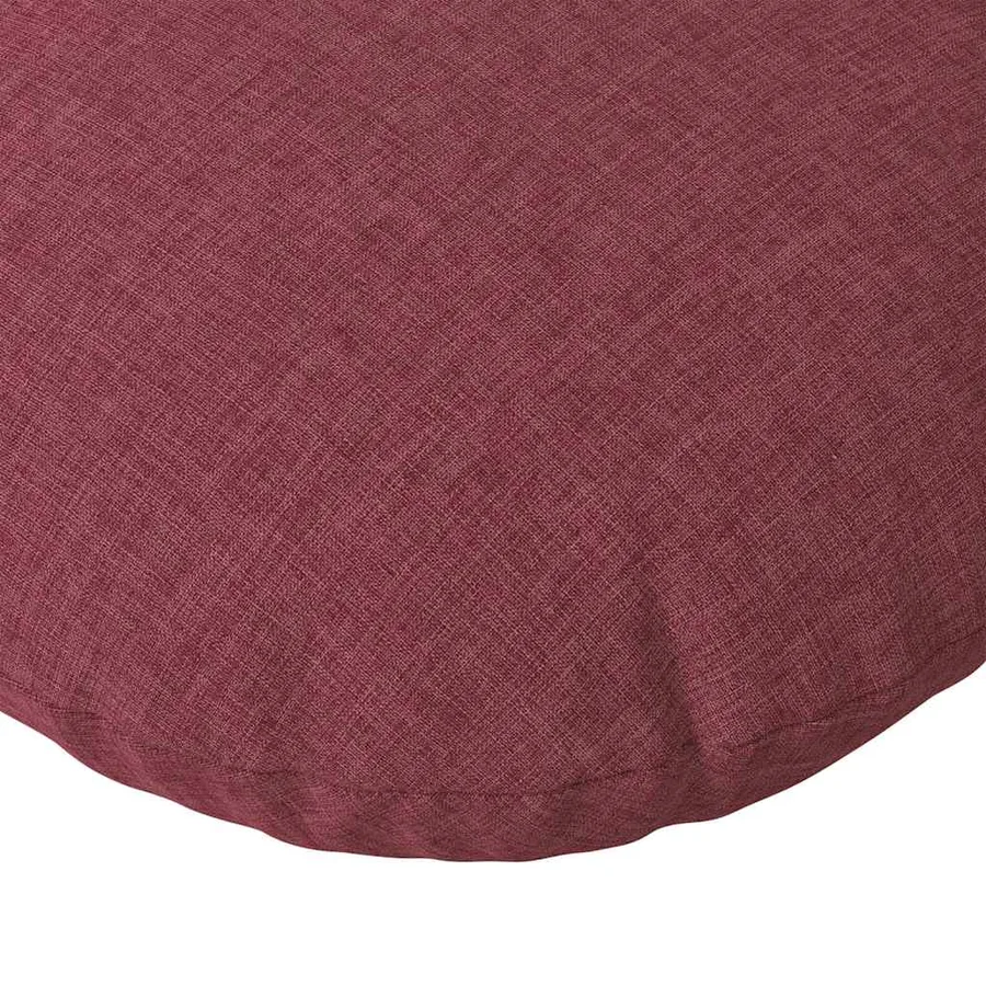 Coussins de siège 2 pcs Bordeaux Ø50 x 19 cm tissu - 7