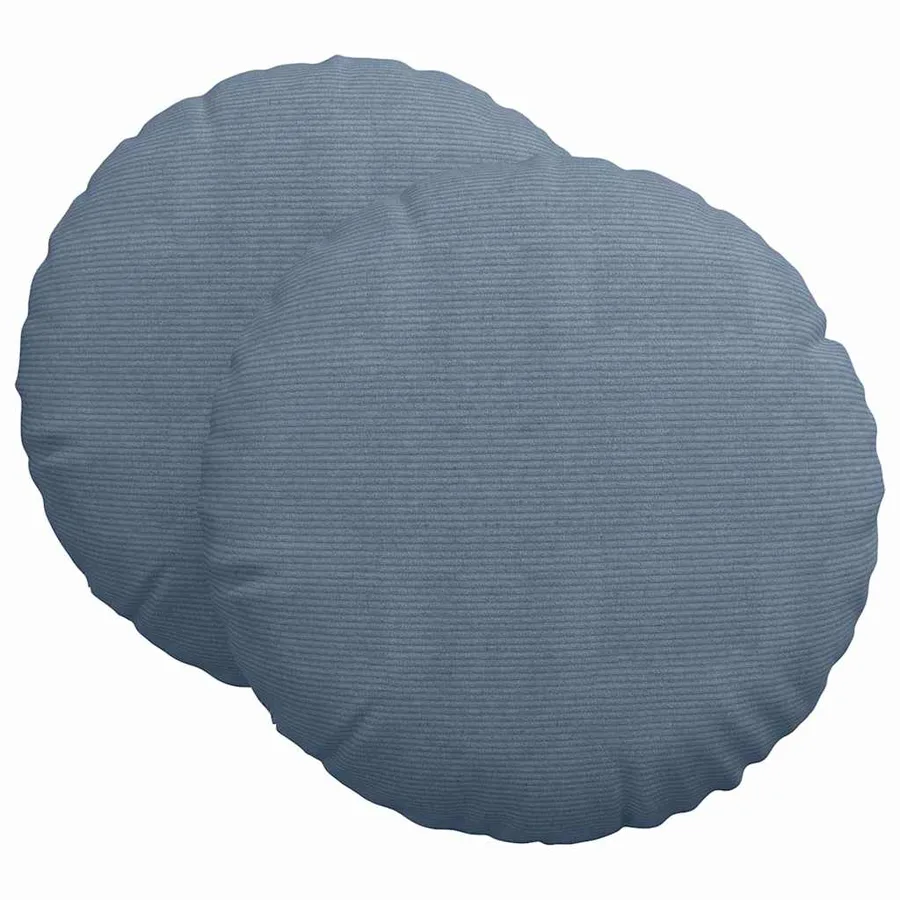 Coussins de siège 2 pcs Bleu Ø60 x 21 cm - 2