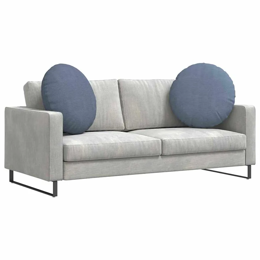 Coussins de siège 2 pcs Bleu Ø60 x 21 cm - 3