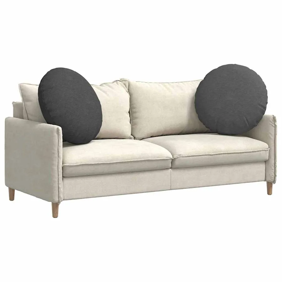 Coussins de siège 2 pcs Gris foncé Ø60 x 21 cm - 3