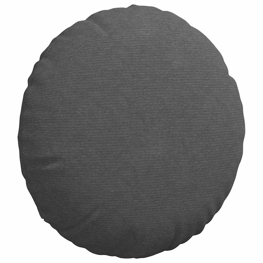 Coussins de siège 2 pcs Gris foncé Ø60 x 21 cm - 5