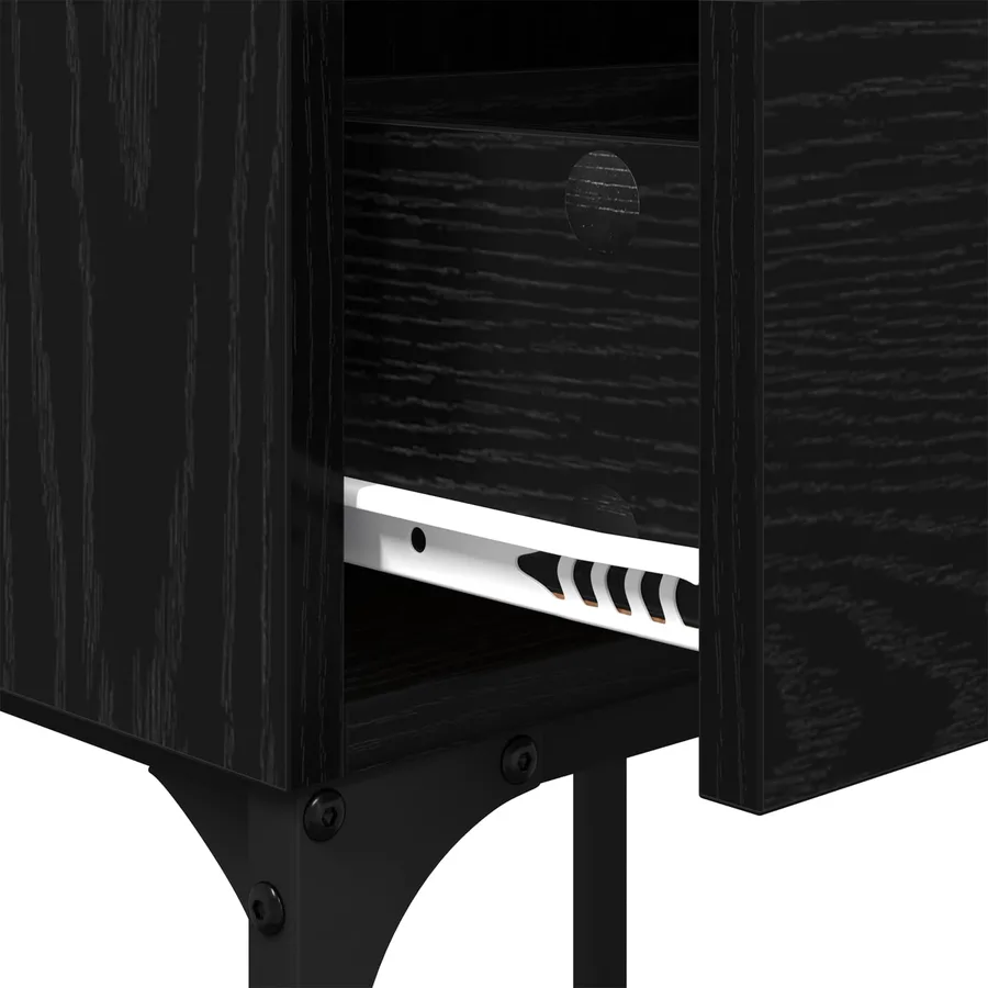 Table de chevet avec tiroir 2 pcs Chêne noir 40 x 29 x 60 cm - 11
