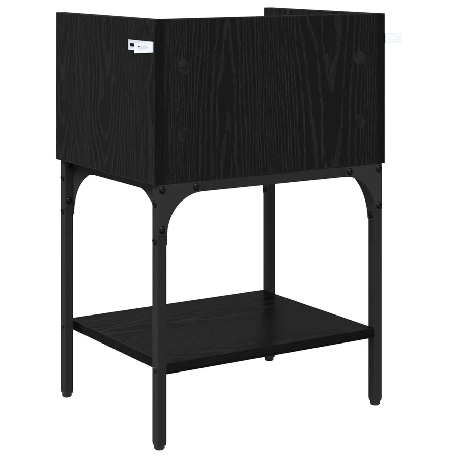 Table de chevet avec tiroir 2 pcs Chêne noir 40 x 29 x 60 cm - 9