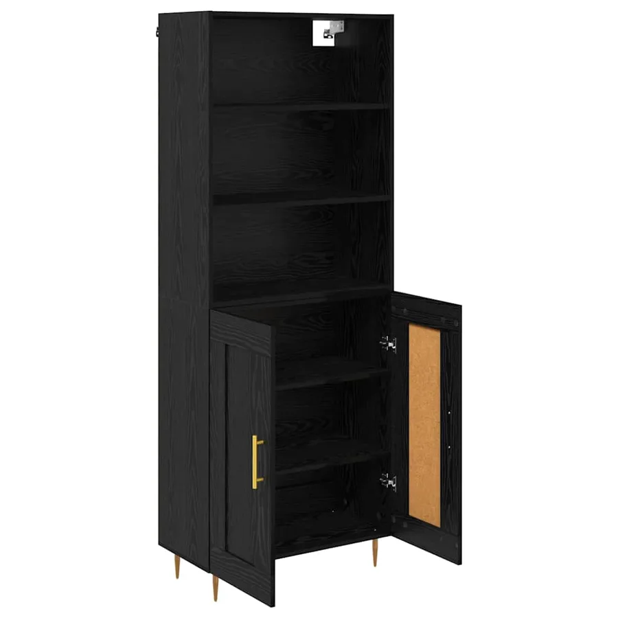 Haut Armoire Chêne noir 69,5 x 34 x 180 cm Bois d'ingénierie - 5