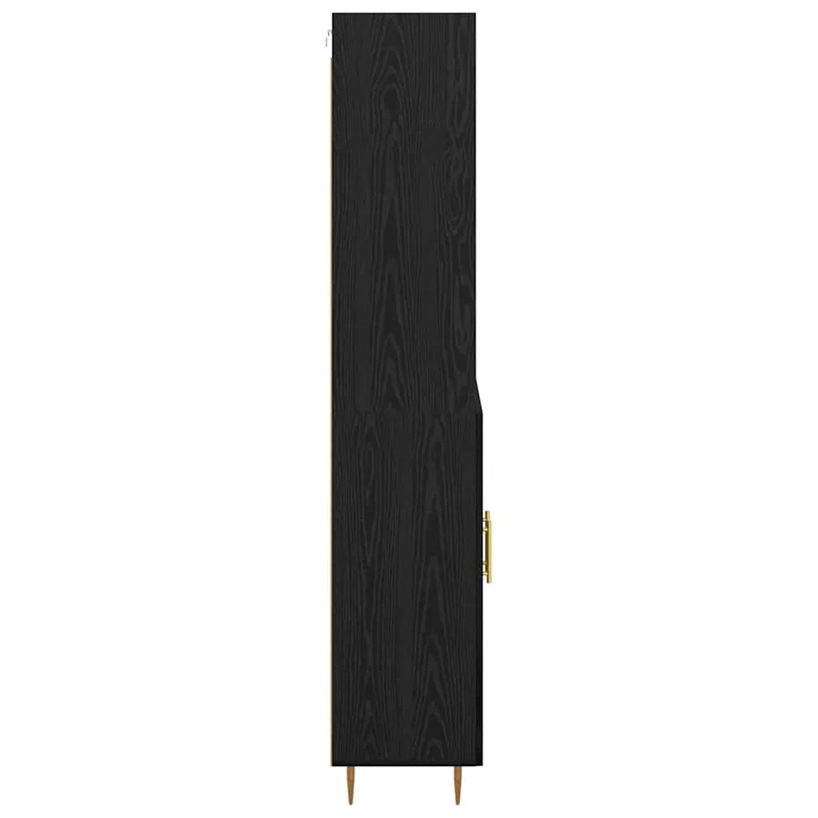 Haut Armoire Chêne noir 69,5 x 34 x 180 cm Bois d'ingénierie - 9