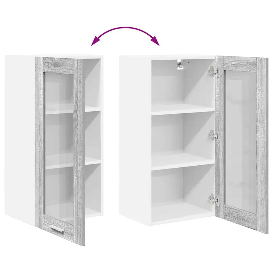 Armoire suspendue Gris Sonoma 40 x 31 x 80 cm Bois d'ingénierie - 11