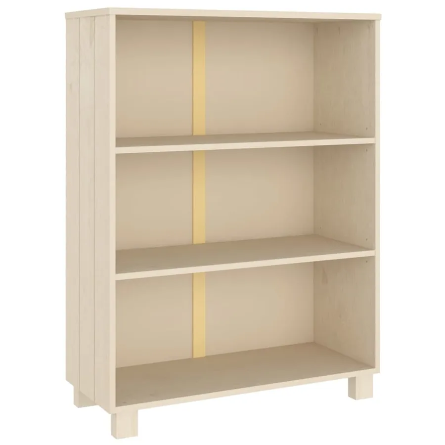 Bibliothèque HAMAR Marron miel 85x35x112 cm Bois de pin massif - 2