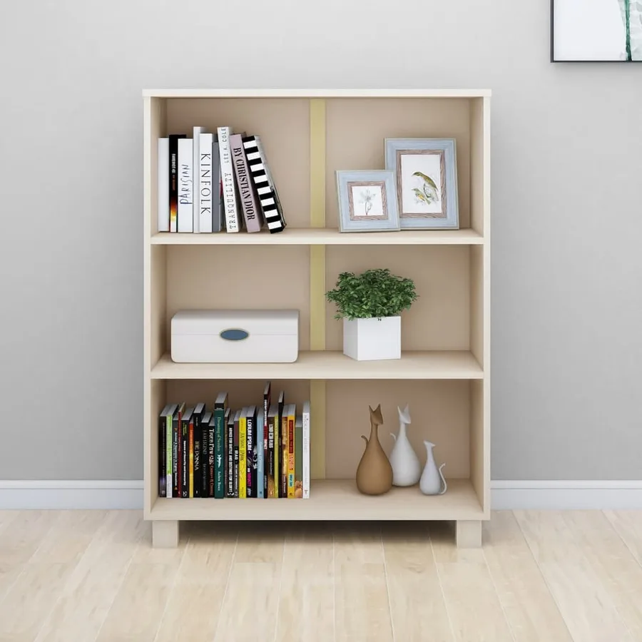 Bibliothèque HAMAR Marron miel 85x35x112 cm Bois de pin massif - 5