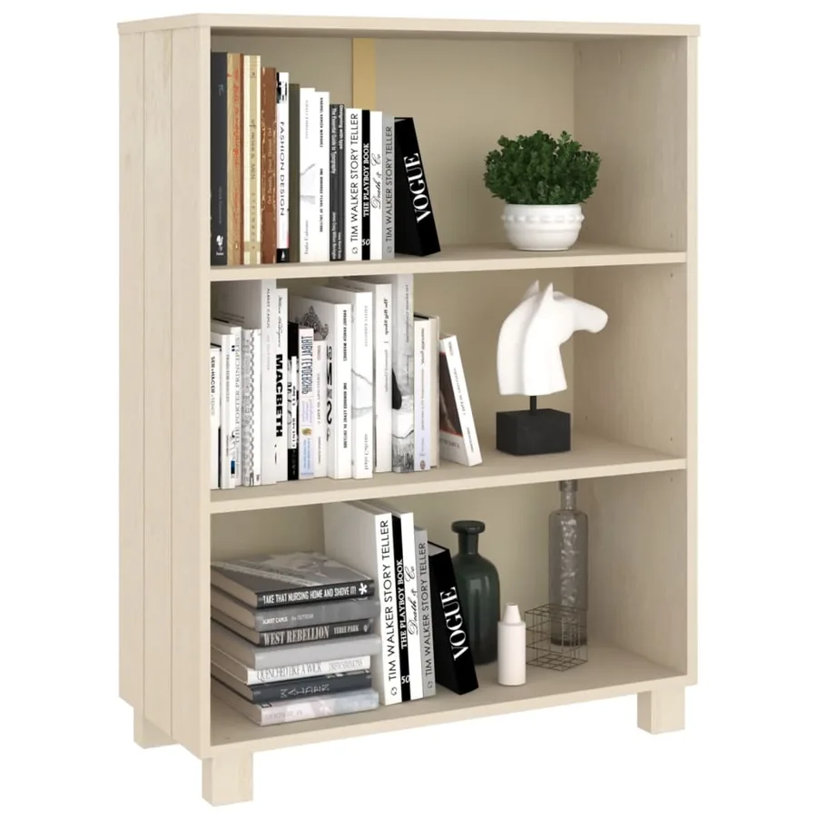 Bibliothèque HAMAR Marron miel 85x35x112 cm Bois de pin massif - 6