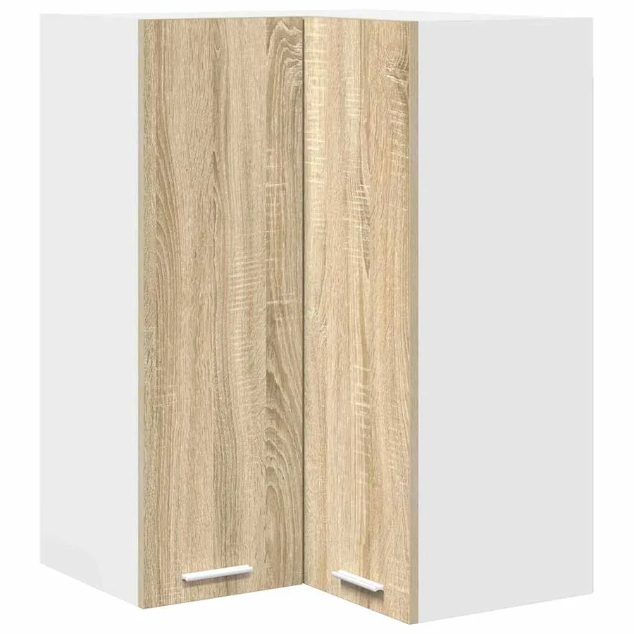 Armoire suspendue Chêne Sonoma et Blanc 57 x 57 x 80 cm - 2