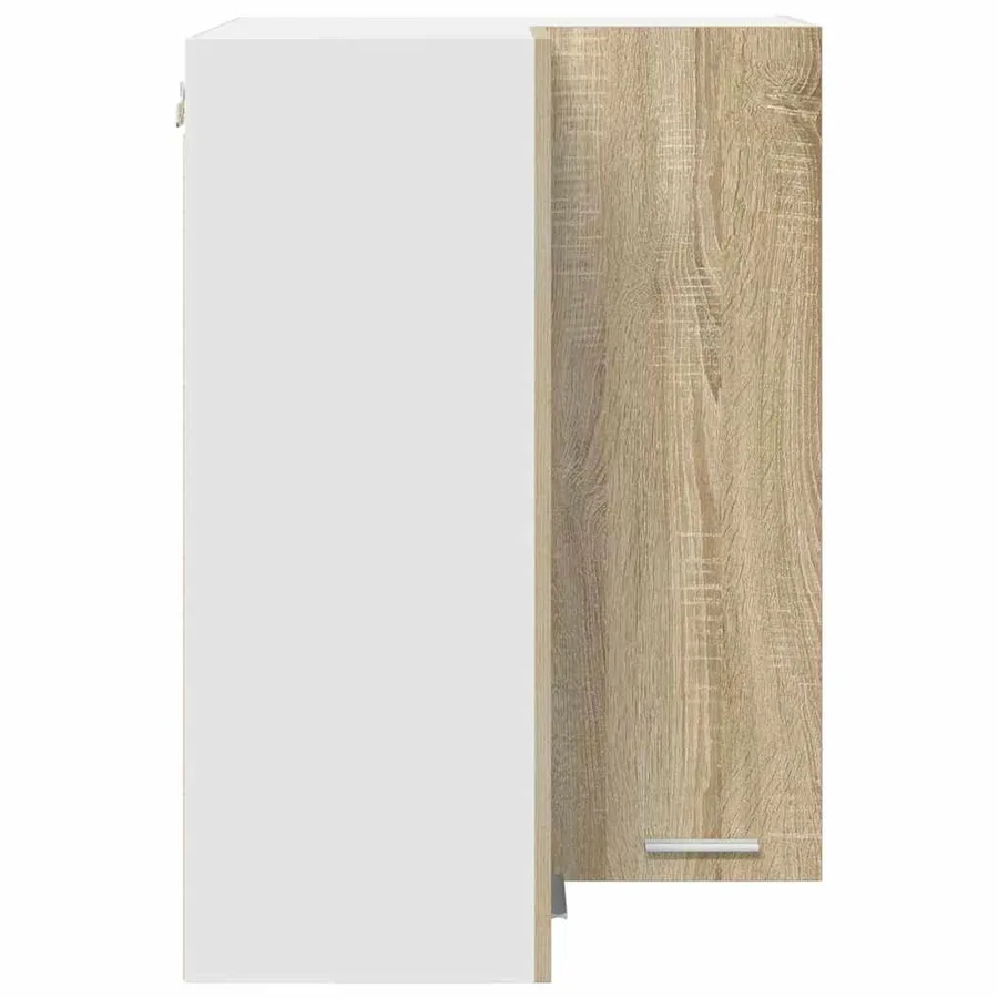 Armoire suspendue Chêne Sonoma et Blanc 57 x 57 x 80 cm - 7