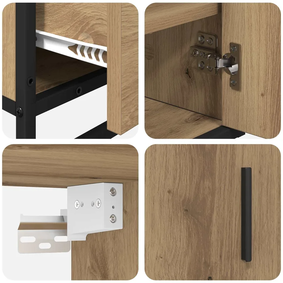 Ensemble de mobilier de salle de bain 3 pc Chêne artisanal - 11