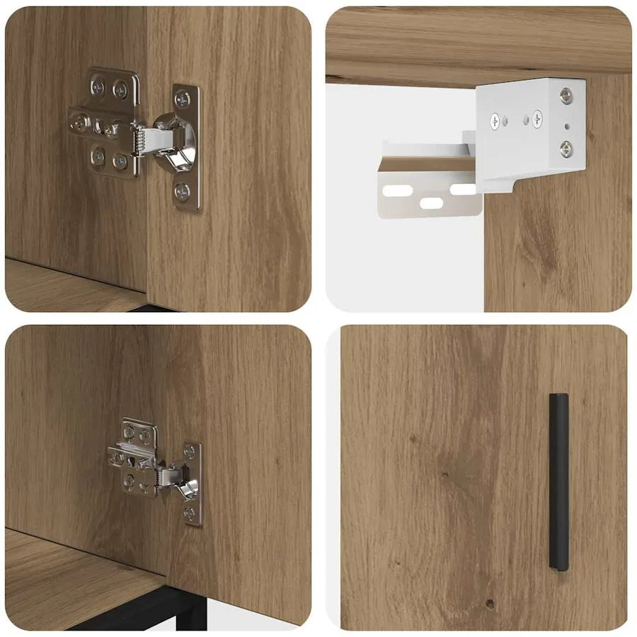 Ensemble de mobilier de salle de bain 3 pc Chêne artisanal - 6