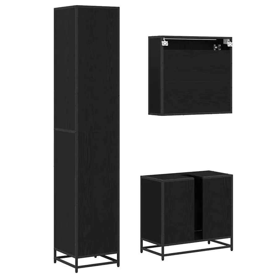 Ensemble de mobilier de salle de bain 3 pc Chêne artisanal - 10