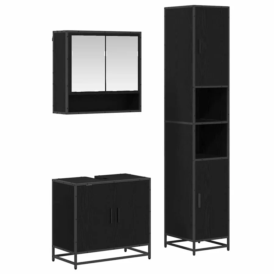 Ensemble de mobilier de salle de bain 3 pc Chêne artisanal - 2