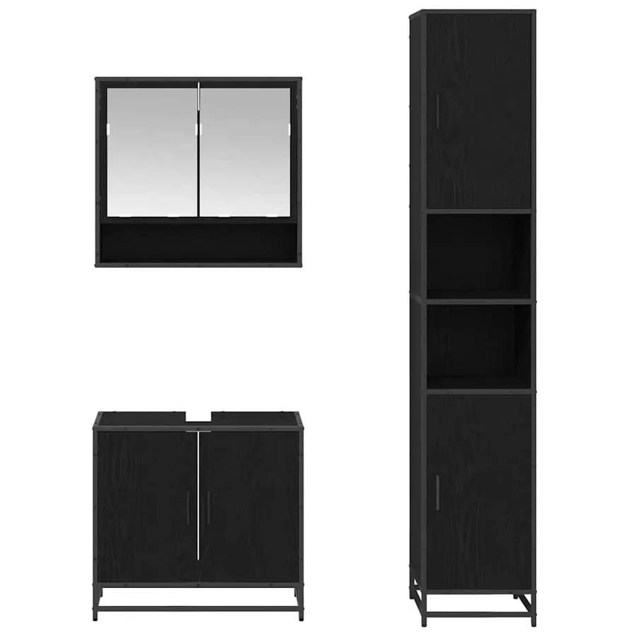 Ensemble de mobilier de salle de bain 3 pc Chêne artisanal - 9