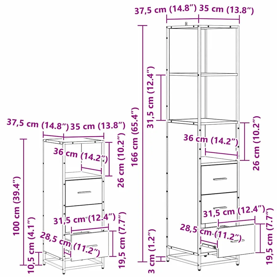 Ensemble de mobilier de salle de bain 4 pc Chêne artisanal - 20