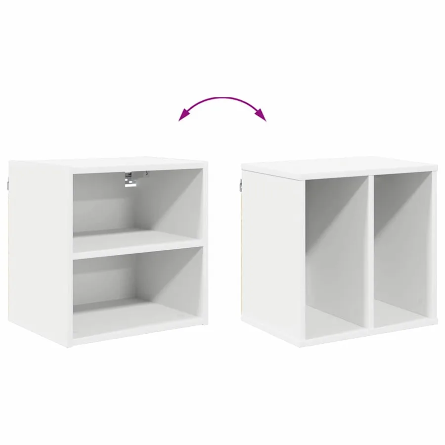 Armoire suspendue Blanc 40 x 29,5 x 40 cm Bois d'ingénierie - 8