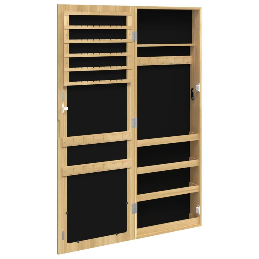 Armoire à bijoux avec miroir murale 37,5x10x106 cm - 5
