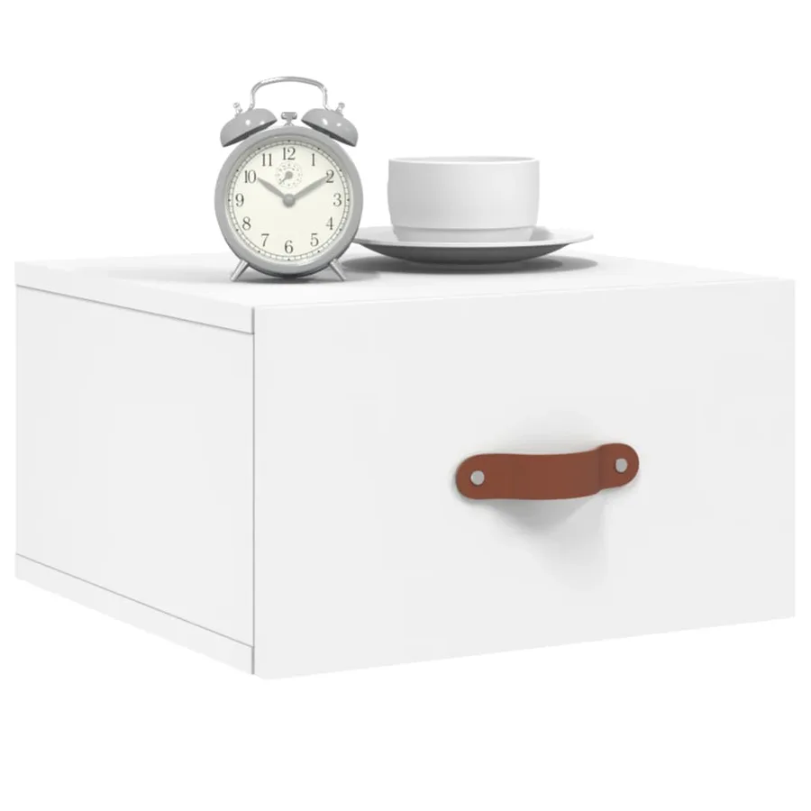 Tables de chevet murales 2 pcs blanc 35x35x20 cm - 10