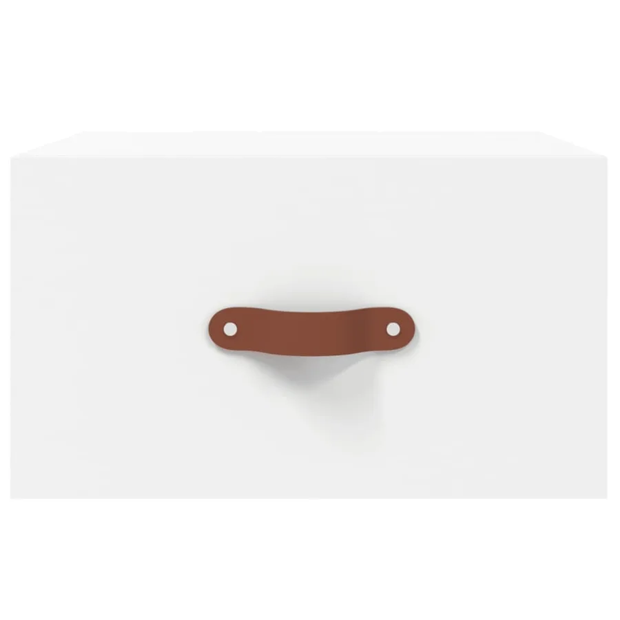Tables de chevet murales 2 pcs blanc 35x35x20 cm - 4