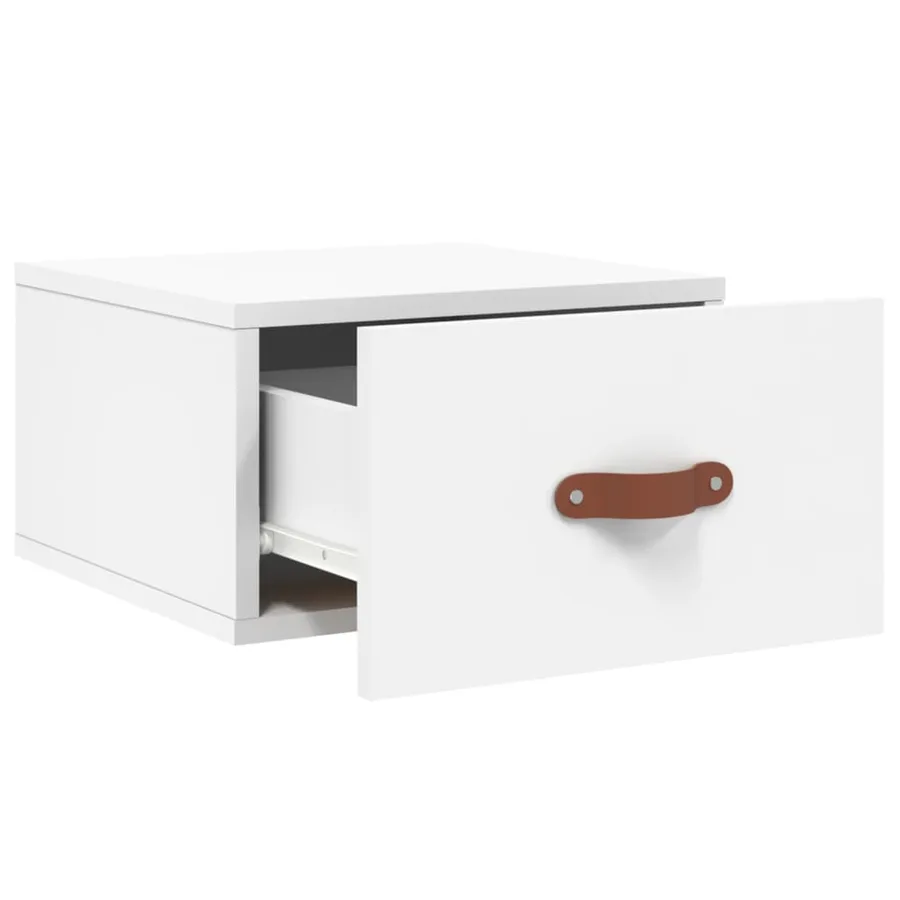 Tables de chevet murales 2 pcs blanc 35x35x20 cm - 5