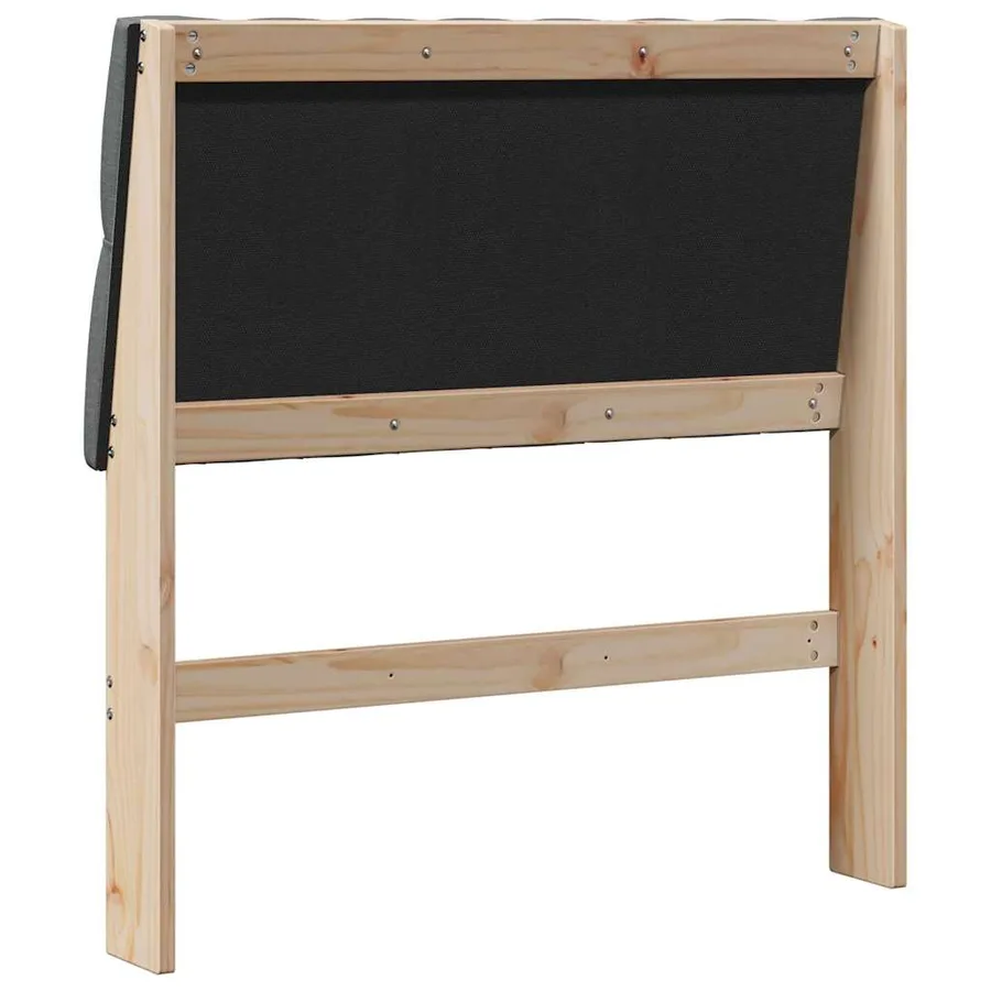Tête de lit capitonnée Gris foncé 90 cm Pin massif - 6