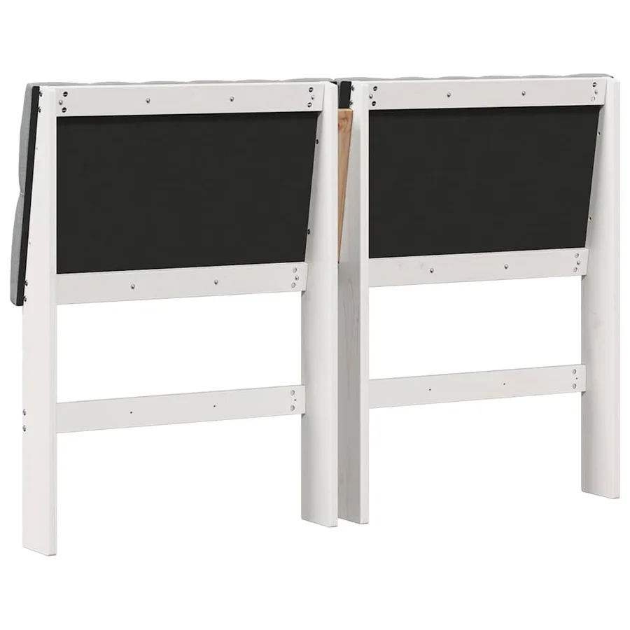 Tête de lit capitonnée Gris clair 135 cm Pin massif - 6