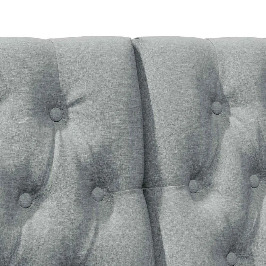 Tête de lit capitonnée Gris clair 135 cm Pin massif - 7