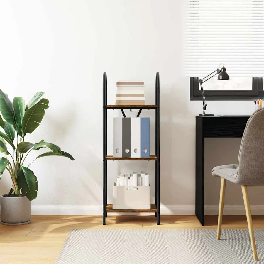 Étagère Chêne fumé 40 x 30 x 109 cm Bois d'ingénierie - 4