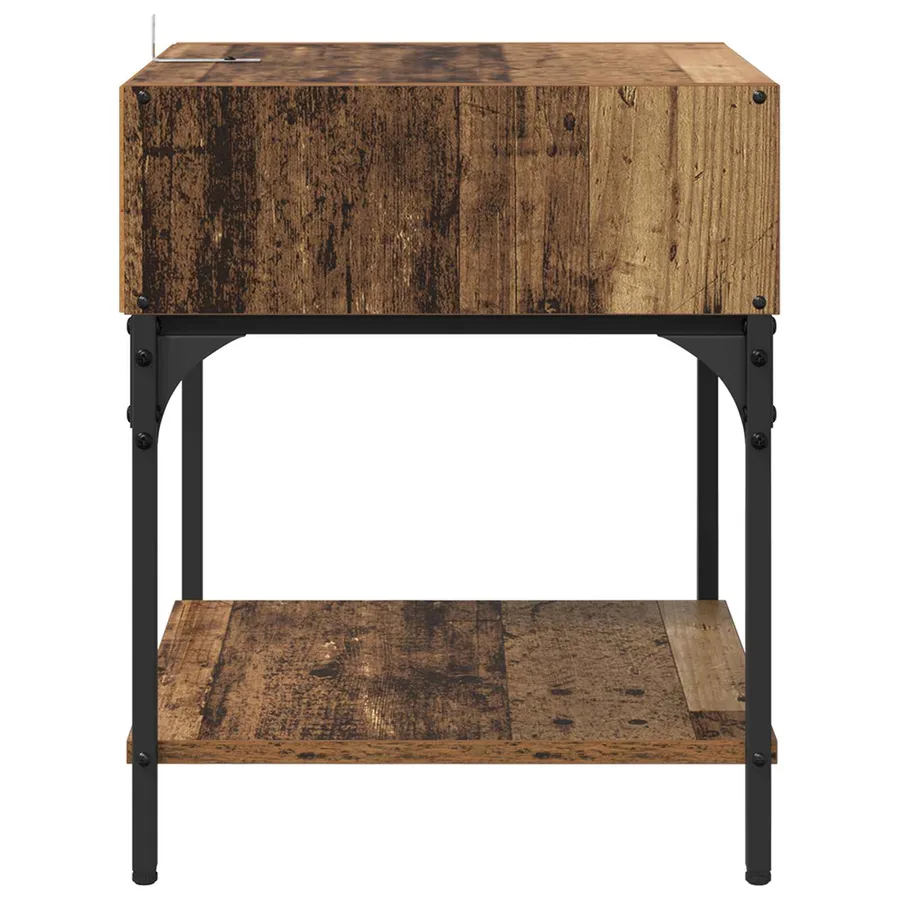 Table de chevet Bois ancien 40 x 40 x 50 cm Bois d'ingénierie - 6
