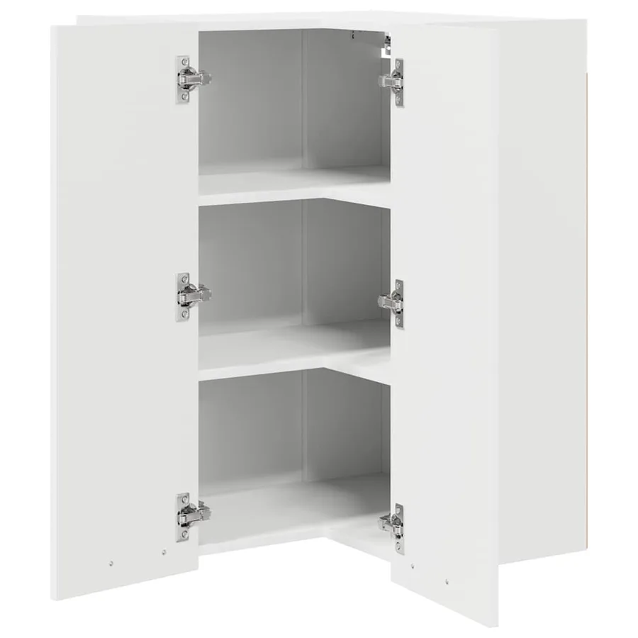 Armoire suspendue Blanc 57 x 57 x 80 cm Bois d'ingénierie - 5