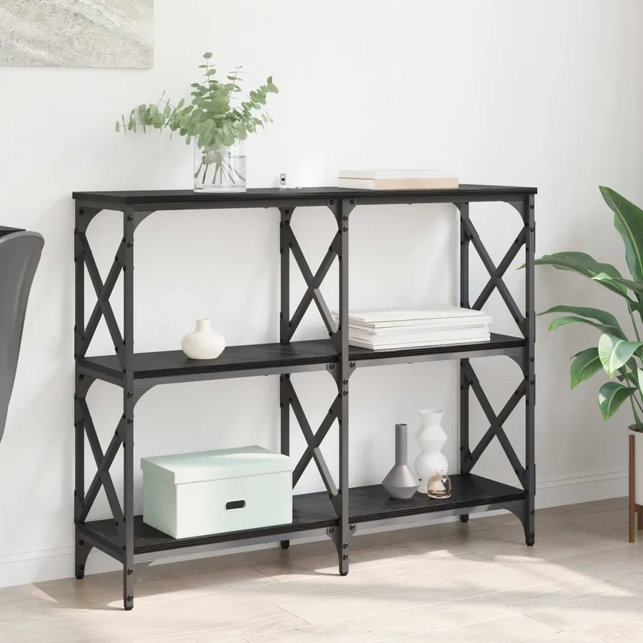 Table console Chêne noir 100 x 28 x 80,5 cm Bois d'ingénierie