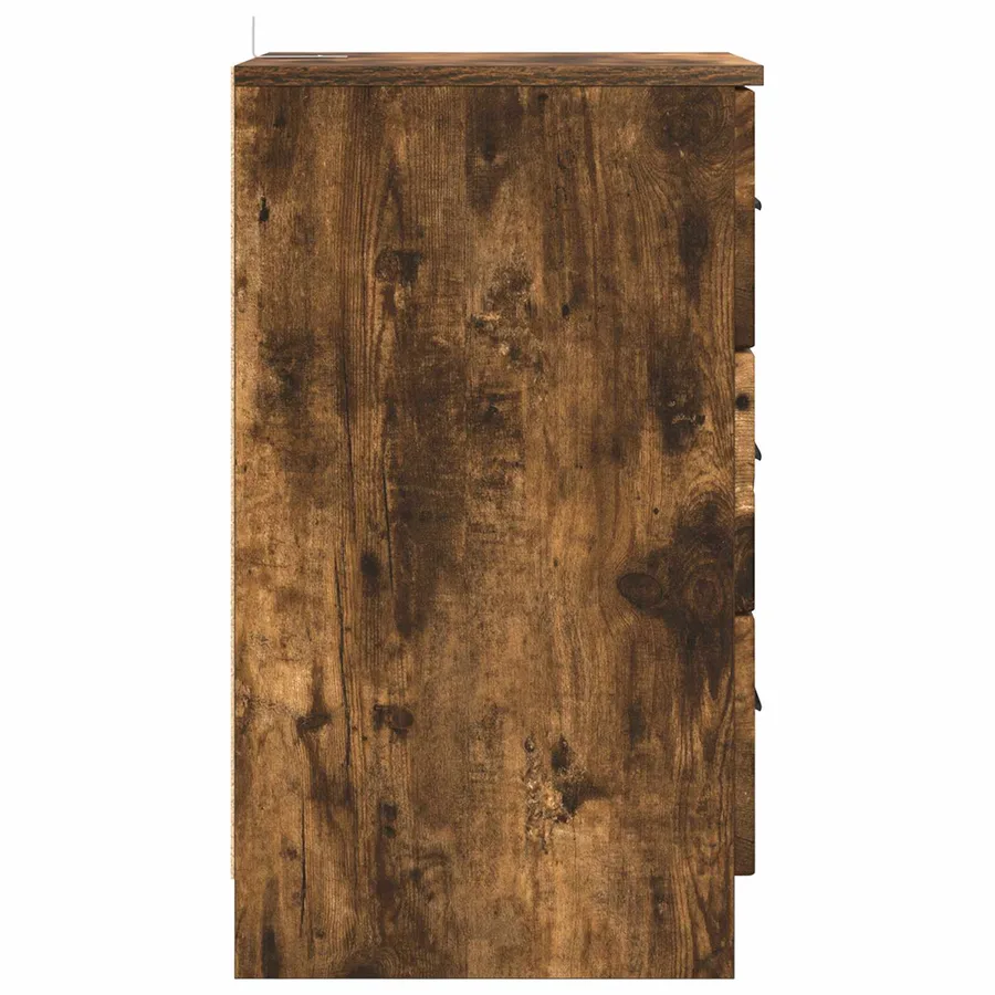 Cabinet de chevet Chêne fumé 38 x 38 x 66 cm Bois d'ingénierie - 7